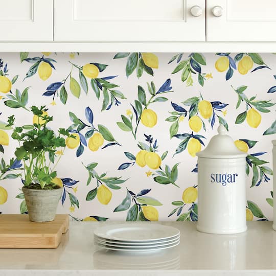 NuWallpaper Lemon Drop Yellow Peel & Stick Wallpaper